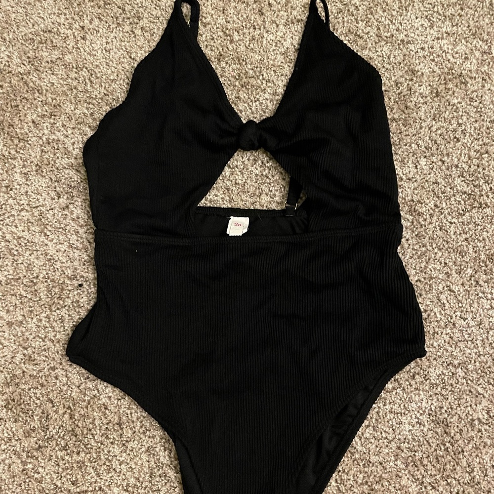 Size small black cut out one piece swimsuit
